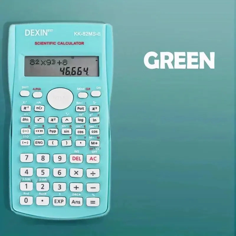 1pc Engineering Scientific Calculator 2 Line Function Calculator Fraction Calculator Statistic Calculator For School Calculator