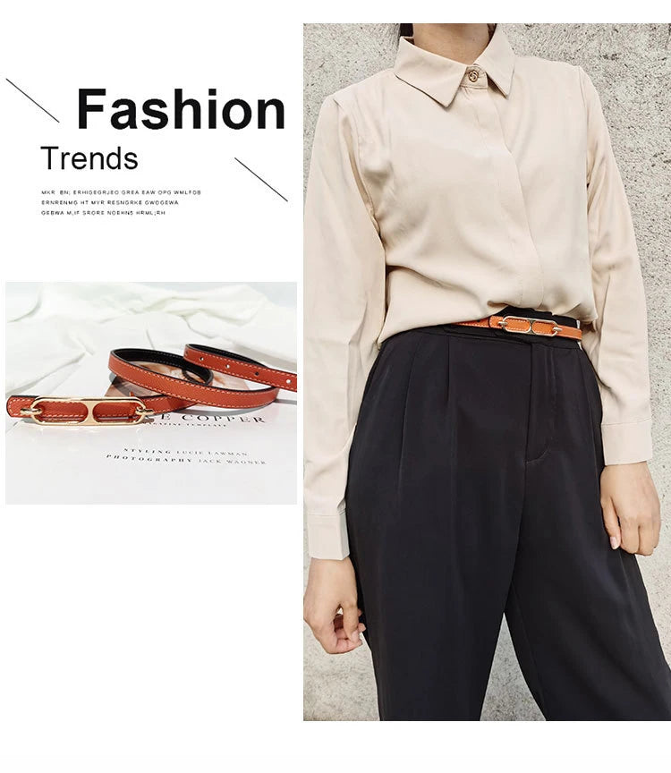 2023 Double-sided use of women's leather belt decorated ins fashion jeans wild student trend luxury design top quality brand