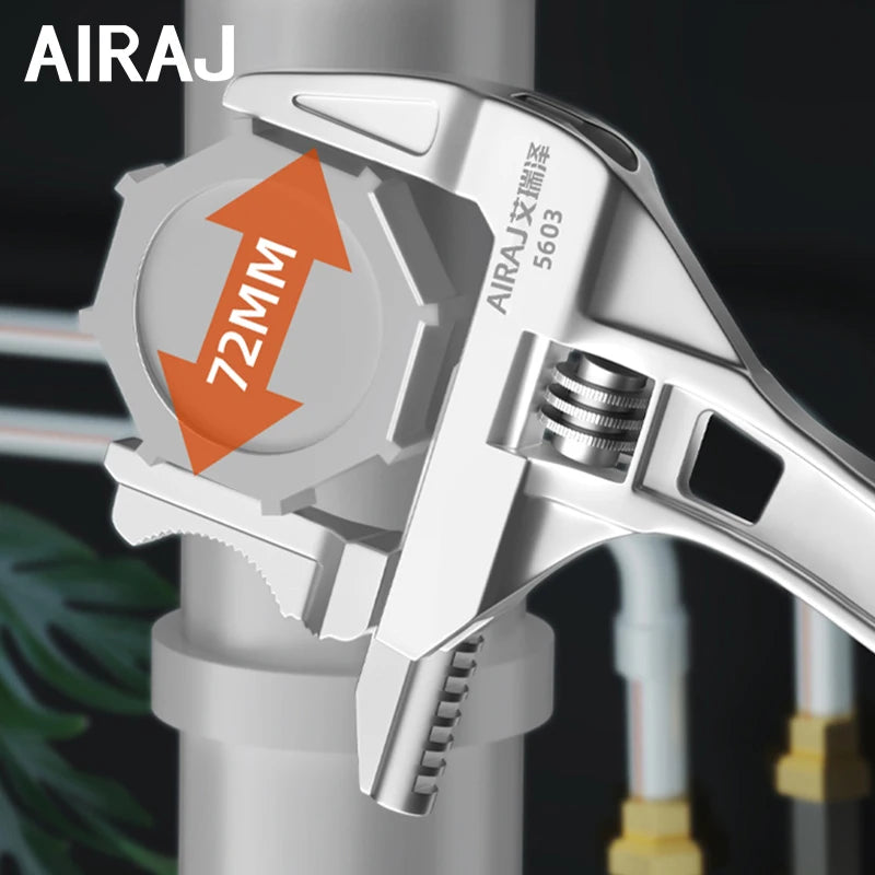 AIRAJ 5602 Bathroom Adjustable Wrench, Small Space Multifunctional Wrench, Bathroom PipeNut Removal Tool