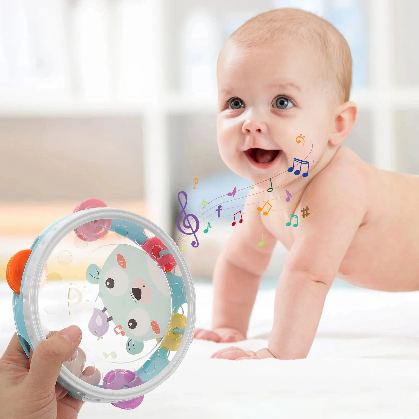 Baby Toys 6 12 Months Musical Instruments Hand Drum Shaking Rattle Toys Montessori Educational Toy Interactive Hand Bell for Kid