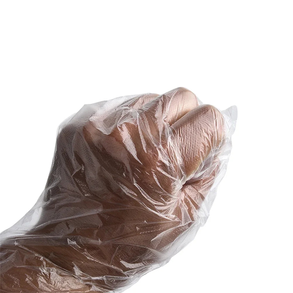 100pcs Disposable Gloves Plastic Gloves Transparent Eco-friendly Cleaning Gloves For DIY Cooking Kitchen Accessories