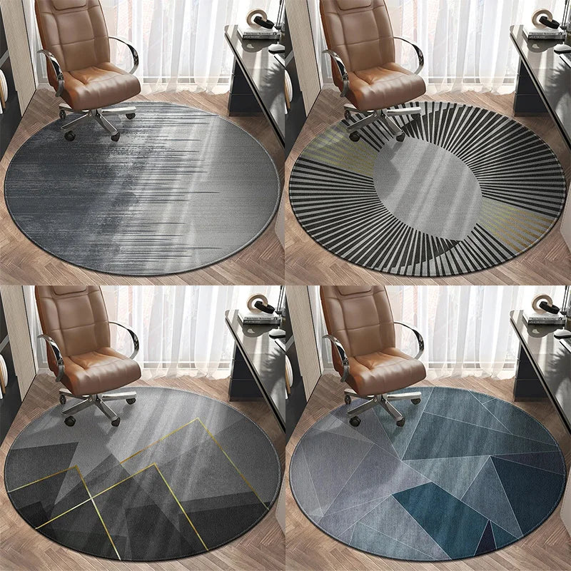 Dustproof Round Carpet, Office Chair Mat For Gaming & Study