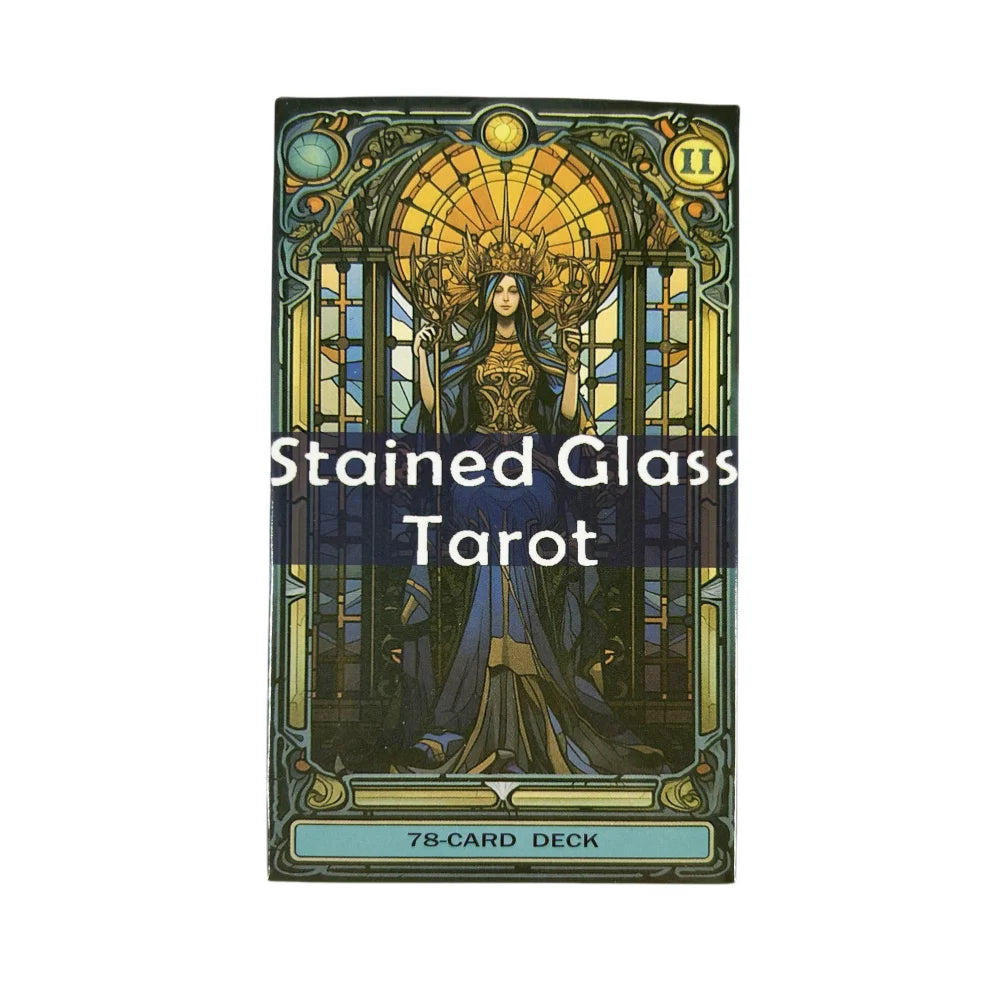 Complete Stained Glass Tarot Deck Cards For Family Party High Quality Fortune Telling Divination Tarot Cards Game