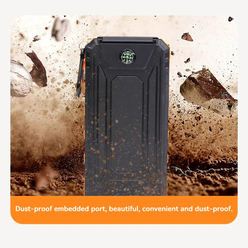 Xiaomi 200000mAh Solar Power Bank Portable Large Capacity Charger Compatible USB-A And USB-C With Flashlight For Xiaomi IPhone