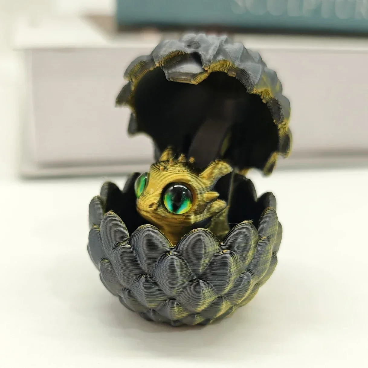 Mini 3D Printed Dragon with Eggs Eyes for Home Decor Little Dragon Egg Kids Toy Gift Figure Accessories Decoration Статуэтки