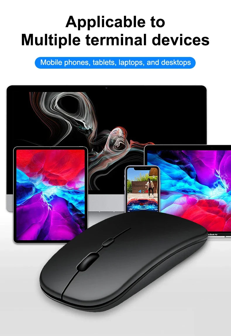 Rechargeable Bluetooth-compatible Keyboard Ultra-Slim Wireless Mouse Keyboard Set for Android Windows Tablet iPhone iPad