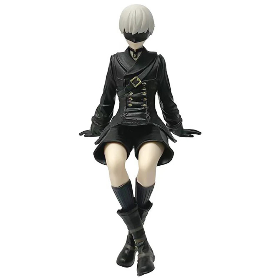Anime NieR:Automata YoRHa A No.2 Type B Action Figure Noodle Stopper 2B 9S Sitting PosturePVC Model Collection Ornament Toy