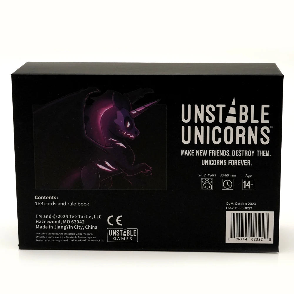 Unstable Unicorns Board English Family Party Expansion Basic Version Of Classic Board Games Control and Chaos Base Game