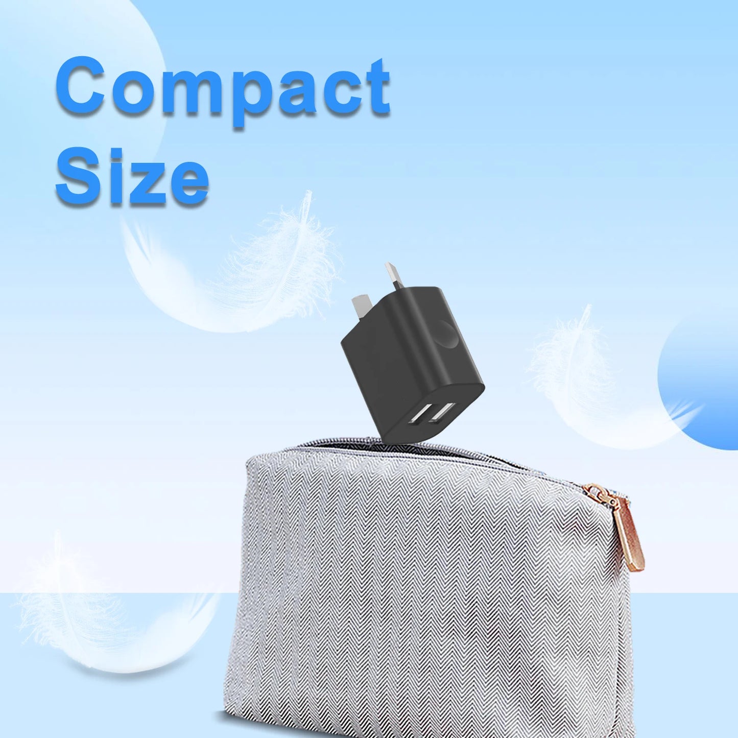 1/5Pcs Universal Travel 5V 2A Dual Port USB Wall Home Charger Power Adapter AU Phone Charging Head Australian Standard Plug