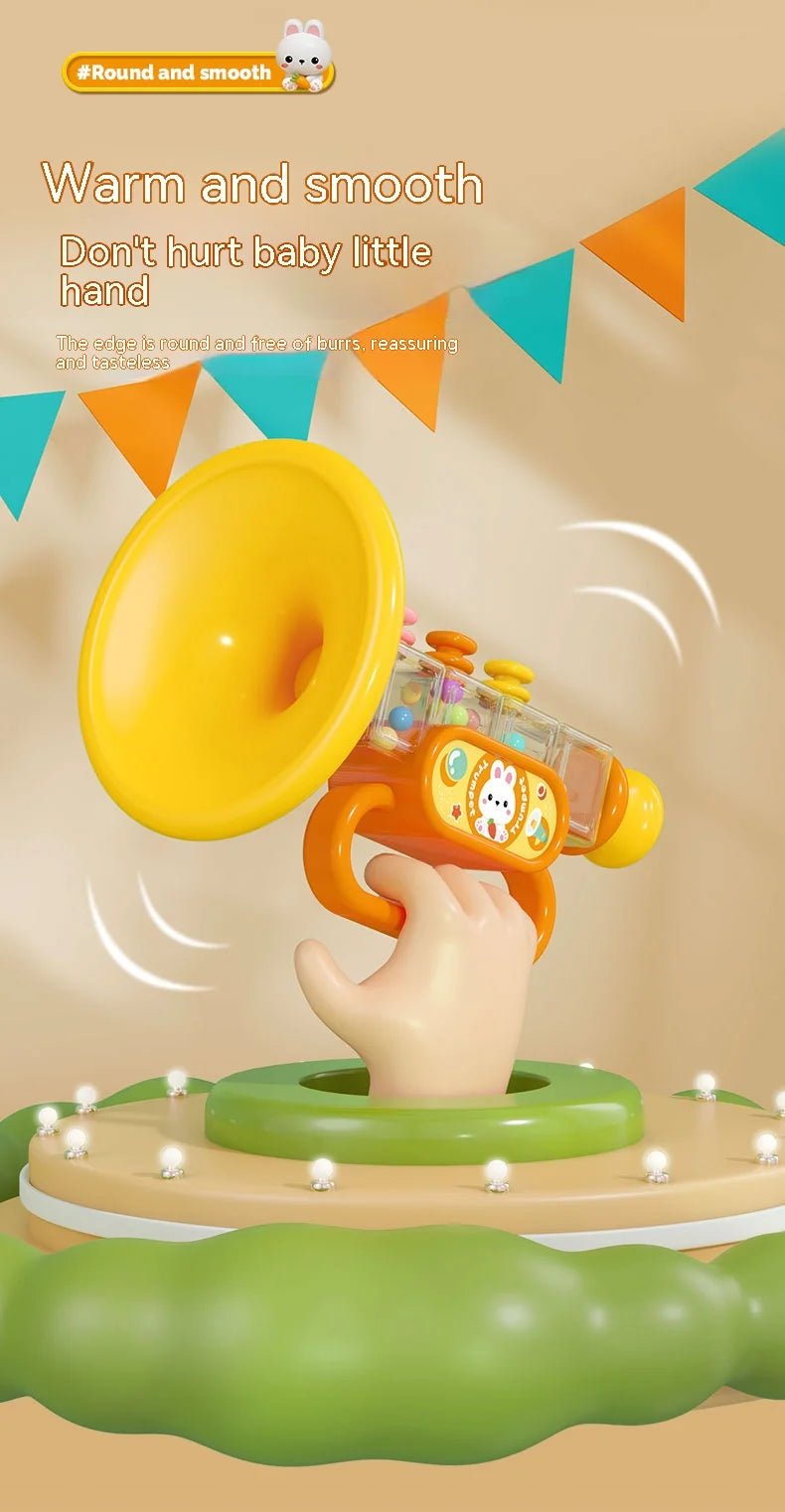 Little Rabbit Horn Children's Toy, Baby Will Blow Cartoon Harmonica Whistle Musical Instrument