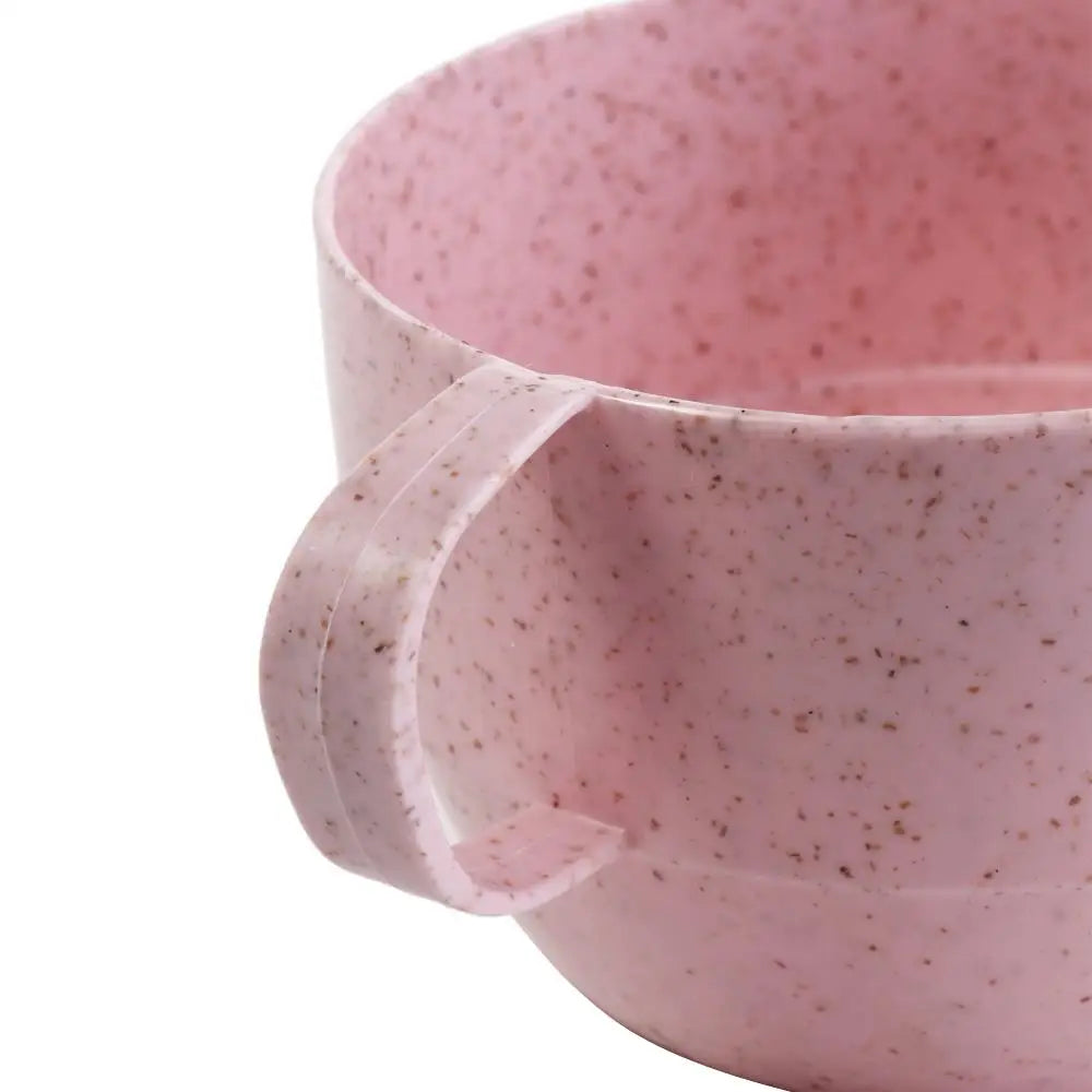1 pcs Wide Mouth Reusable Kitchen Supplies with Handle Eco-friendly Drinking Cup Wheat Straw Cup Drinkware Coffee Mug