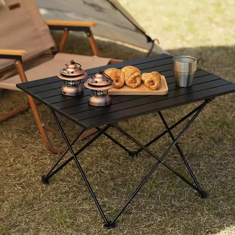 Camping Table Ultra Light Folding Egg Roll Table with Storage Bag Picnic BBQ Self Drive Hiking Foldable Desk Outdoor Tools