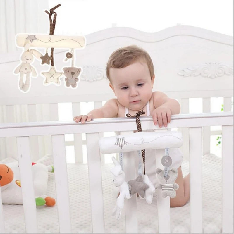 Baby Hanging Rattles Toys Children 0 12 Months Baby Sensory Toys Activity Crib Stroller Toy Pram Pendant Bell Plush Appease Doll