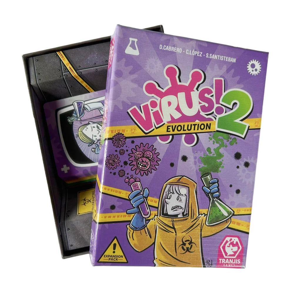 3 Styles Virus Game Cards The Contagiously Fun Card Game Virus 1/2/3 Evolution Halloween Spanish English French Party Game Card
