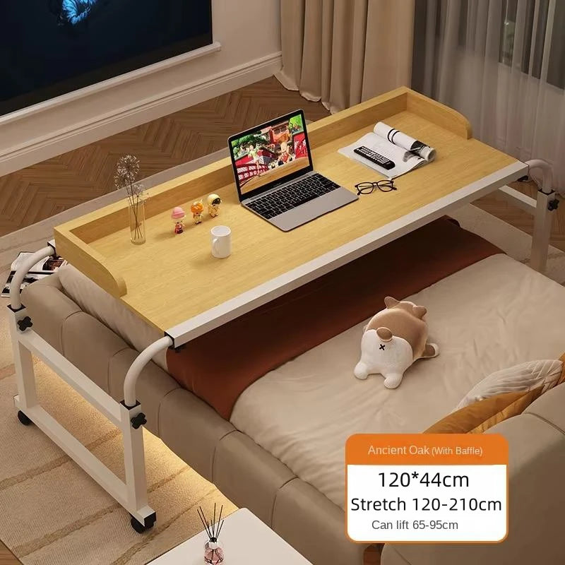 Laptop Computer Adjustable Height And Length Living Room Bedroom Movable Desk Overbed Table