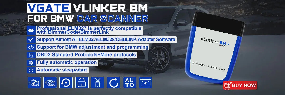 Vgate vLinker MC ELM327 V2.2 Bluetooth 4.0 OBD2 Scanner OBD 2 BimmerCode FORScan Auto Car Diagnostic tools ELM 327 V1 5