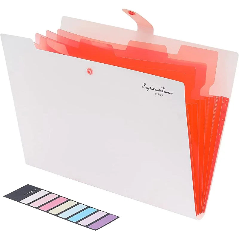 Expanding File Folder,5 Pocket Folders for Documents,Portable Paper Organizer for School Office Supplies,A4 Size