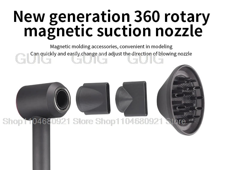Leafless Hair Dryer New Professional With Flyaway Attachment Negative Ionic Premium Hair Dryers Multifunction Salon Style Tool