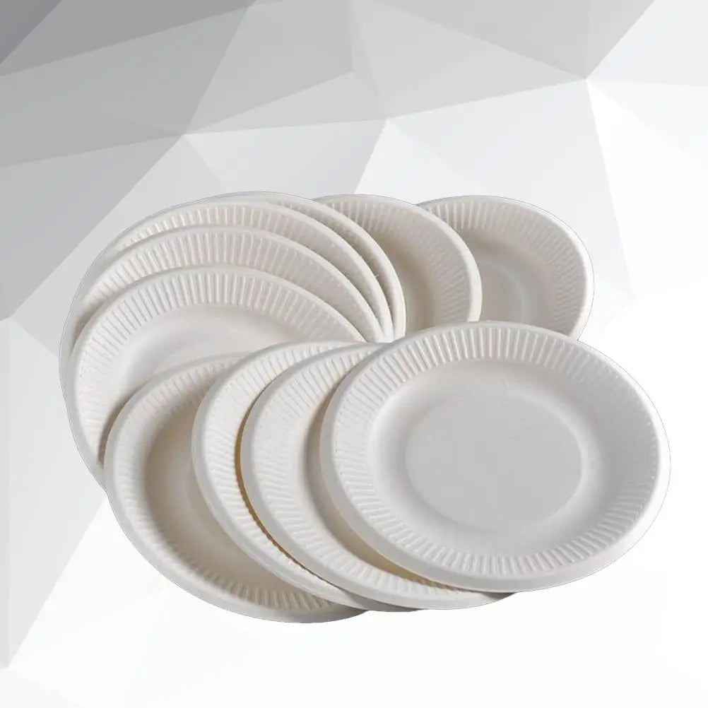 50 Pcs/lot Party Plates Disposable Plastic 100 Units Elegant Dish Dishes Cake Pans Paper Tableware for Parties