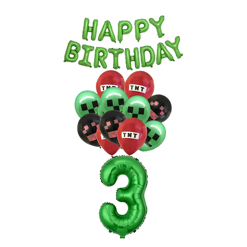 Birthday Party Decoration Disposable Tableware Set Paper Plates Cups Napkins Straws Tablecloth Balloons Kids Party Supplies Deco