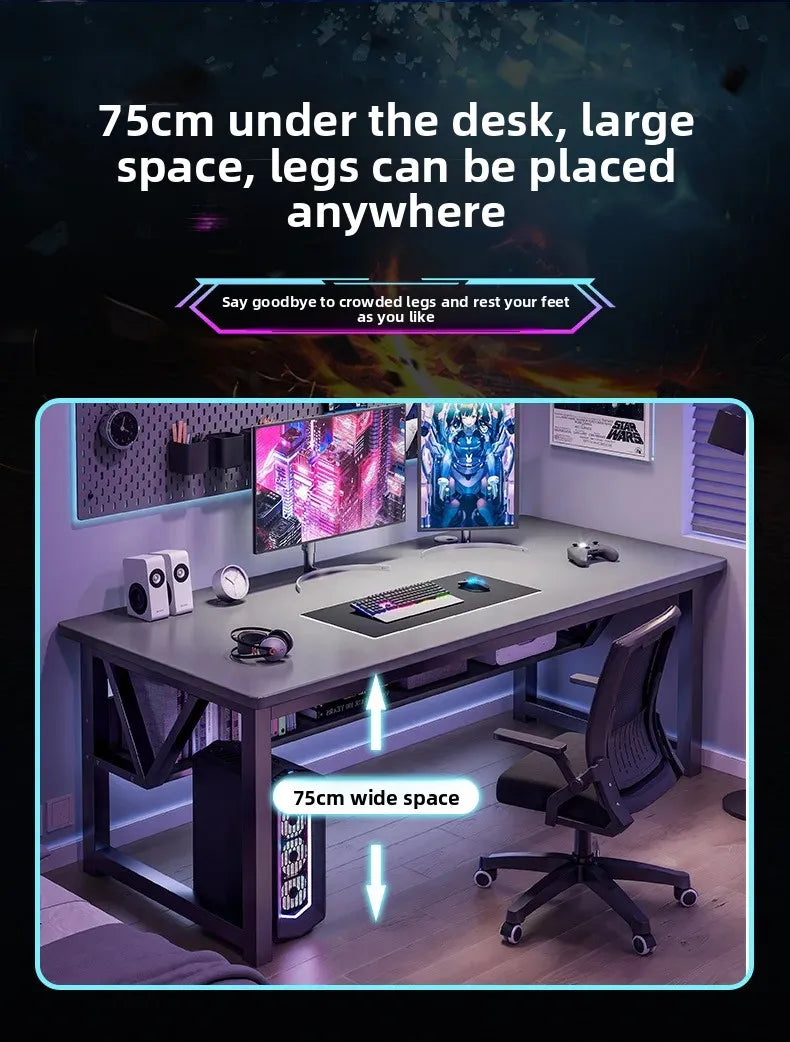 Desk Home Desktop Gaming Table and Chair Student Bedroom Learning Writing Desk Rental House Simple Long Computer Desk