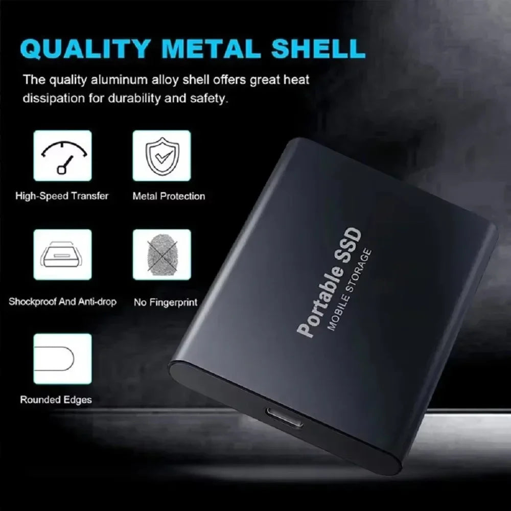 Portable SSD 4TB High Speed External Hard Drive 16TB USB 3.1 Hard Disk Mass 1TB Original Solid State Drives for Laptop/PC/MAC