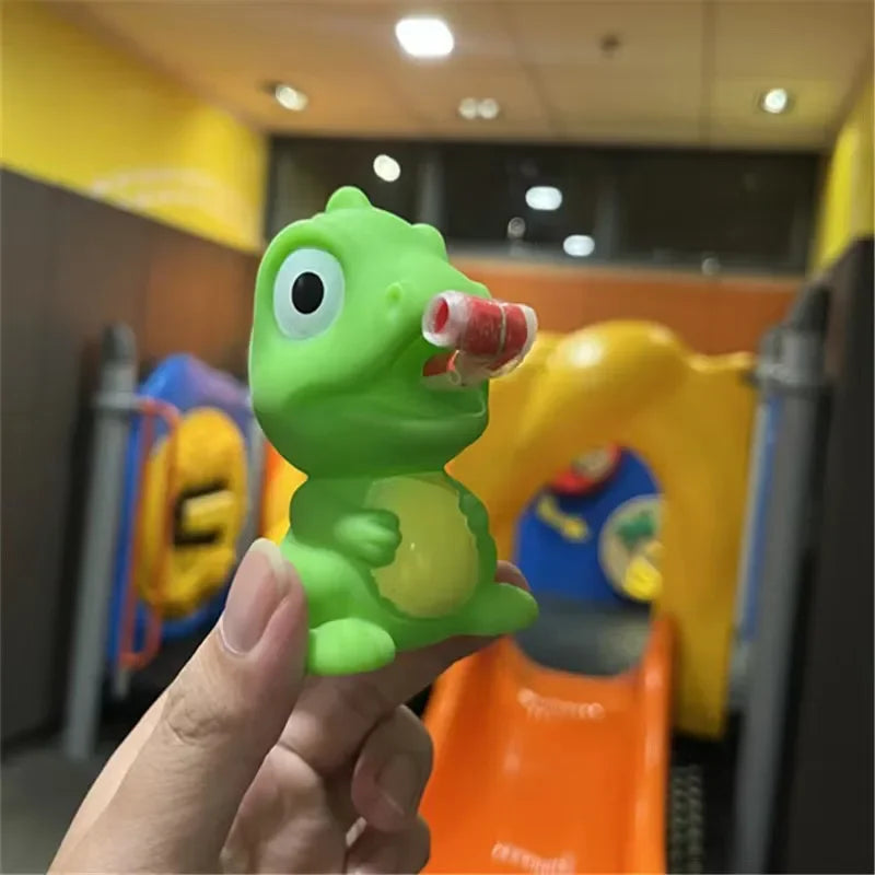 Children Creative Decompression Fidget Toys Pinch Frog Dinosaur Sticking Tongue Out Relieve Stress Toy Christmas Gifts For Kids