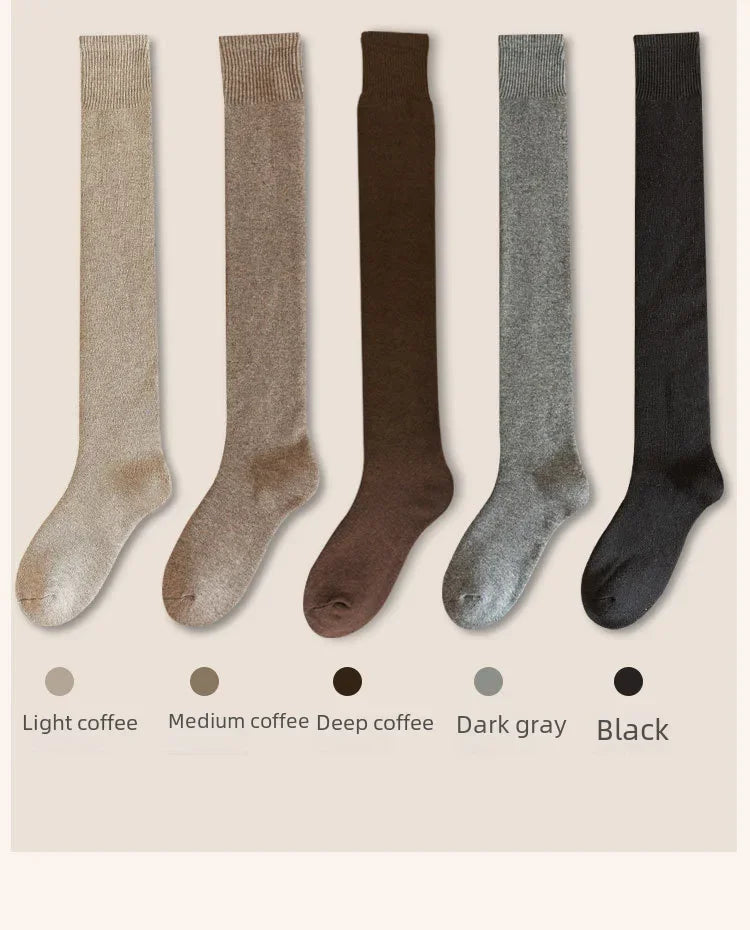 Cashmere Tall Socks Women's Fuzzy-Lined Plush Cozy Winter Hosiery Leg Covers Over-Knee Socks Bestseller Warm Thick Stockings