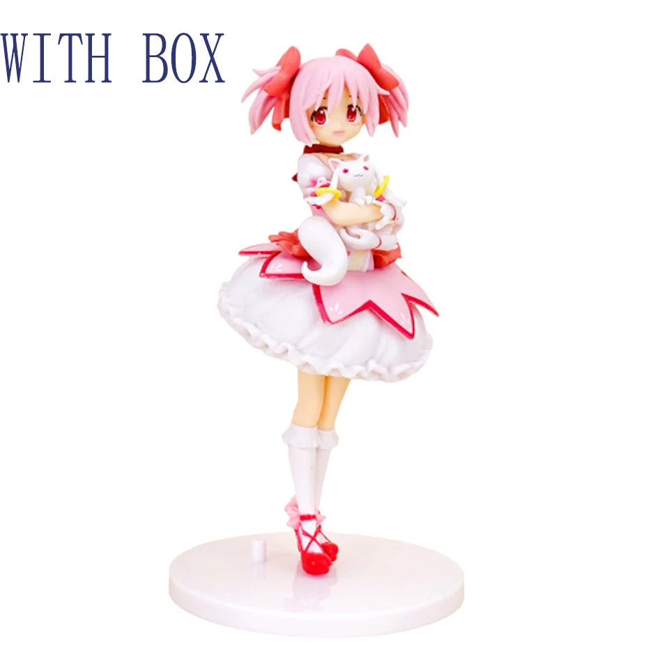 18CM Puella Magi Madoka Magica Aniem Figure Kaname Madoka Magic Girl PVC Anime Action Figures Model Anime Cartoon Model Toy Gift
