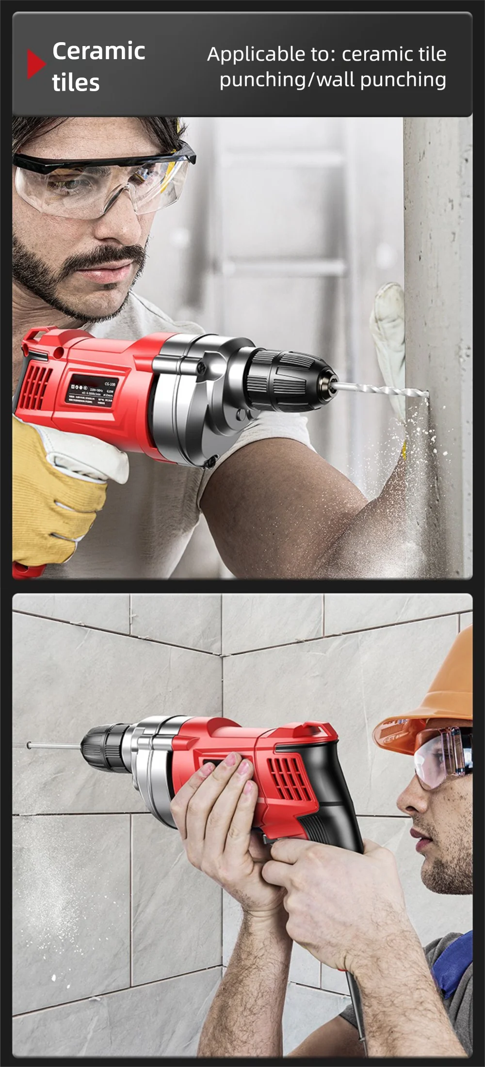 220V 50Hz Impact Drill 0-3000 R/min High Rotation Speed Corded Electric Drill Tool Max 13mm Chuck Controllable Speed 780W