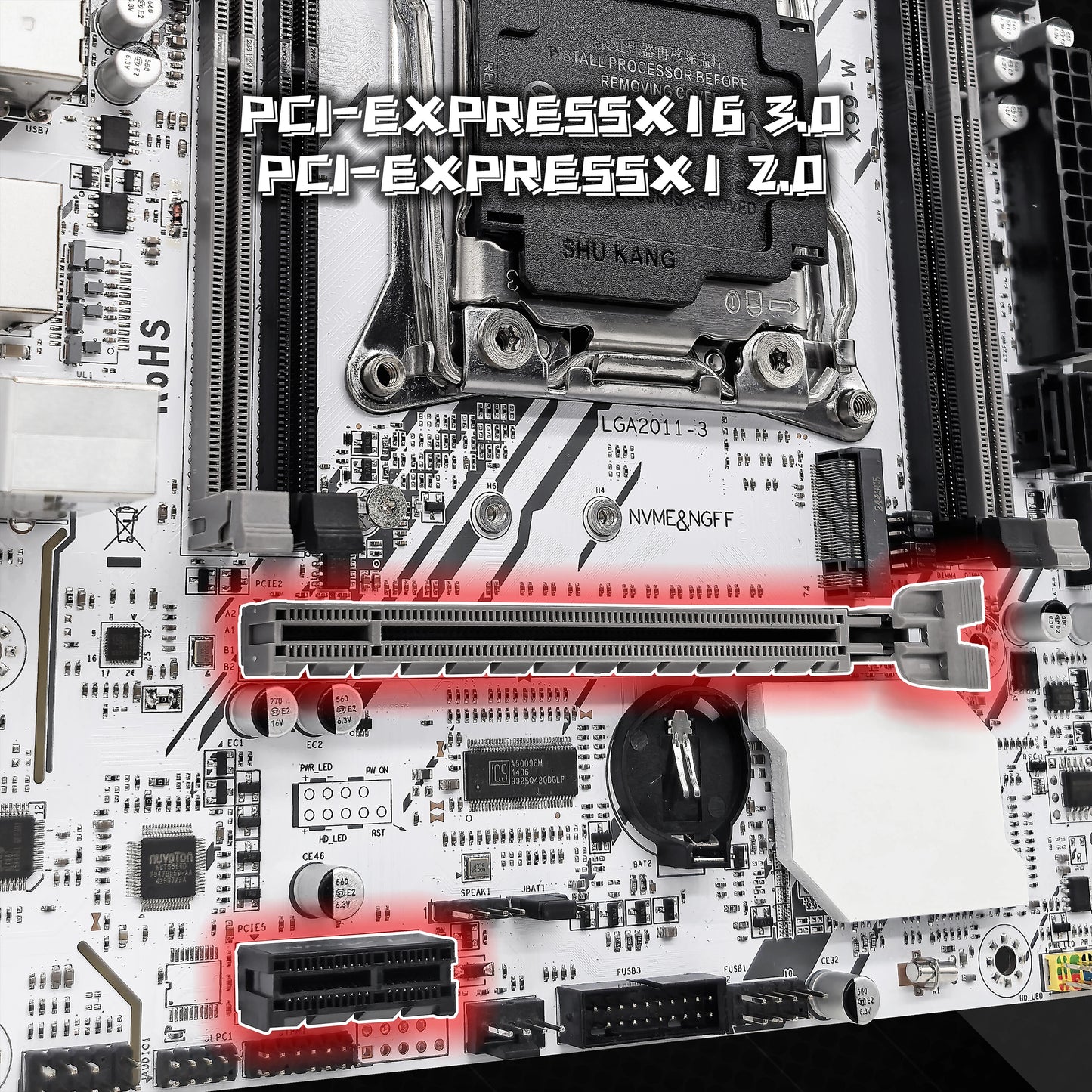 ZSUS X99-W Motherboard Set Kit With LGA2011-3 Xeon E5 2680V4 CPU DDR4 16GB (1*16GB) 2133MHZ RAM Memory NVME M.2 SATA