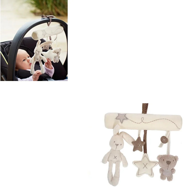Baby Toys for 0 3 6 12 Months Babies Soft Plush Animal Rattles Stroller Hanging Toy for Baby Car Seat Crib Travel Sensory Toys