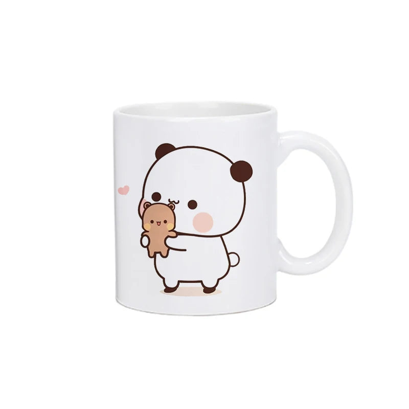 Panda Bear Bubu Dudu Coffee Milk Cup Mocha Cat Panda Bear Couple Christmas Mug Kawaii Cups Original Mugs Drinkware Birthday Gift