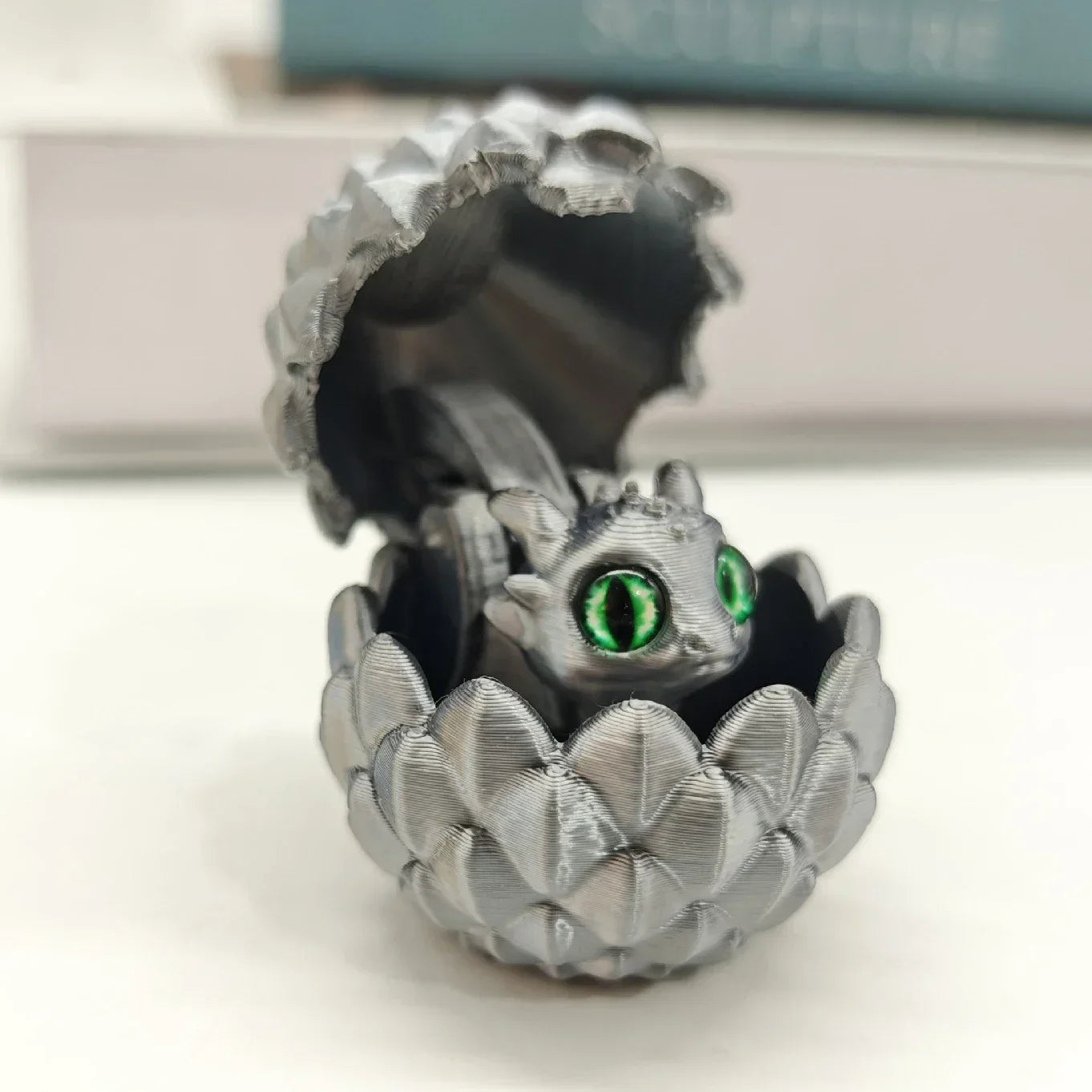 Mini 3D Printed Dragon with Eggs Eyes for Home Decor Little Dragon Egg Kids Toy Gift Figure Accessories Decoration Статуэтки