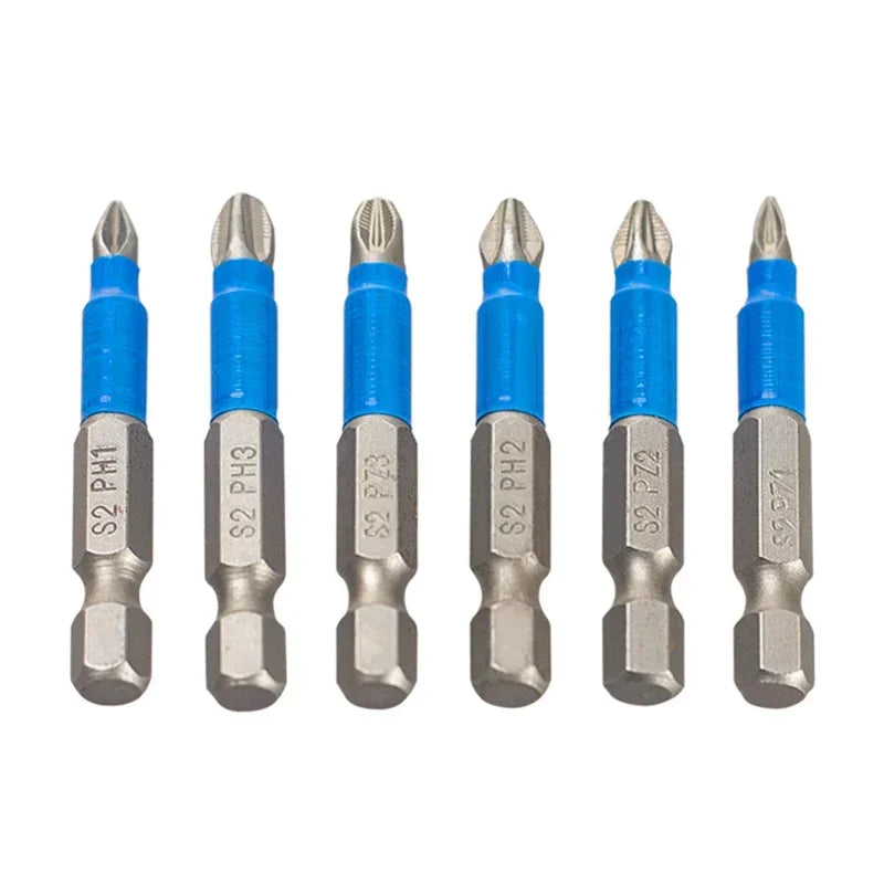 Magnetic Screwdriver Bit Set PH1 PH2 PH3 PZ1 PZ2 PZ3 Anti-skid 1/4 Hexagonal Shank Suitable for hand drill tools Accessories Par