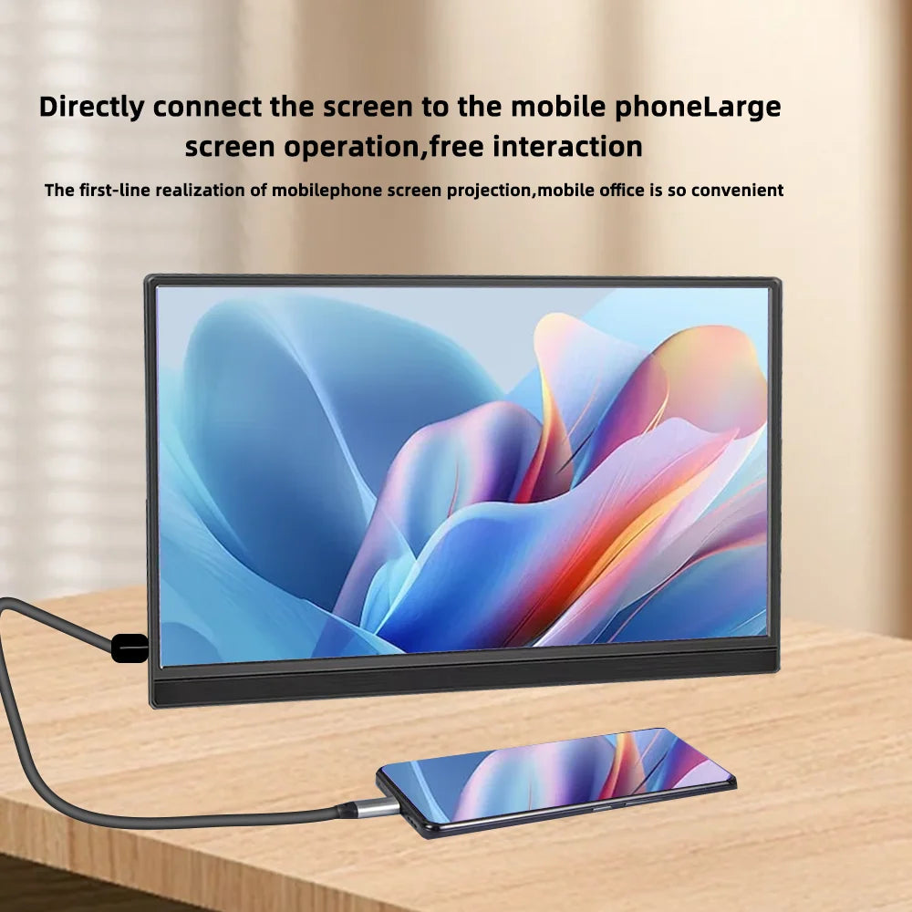 Protable Monitor 11.6/13.3 Inch 1366x768 60Hz Secondary Monitor With Hidden Bracket Compatible HDMI for Laptop Computer Display