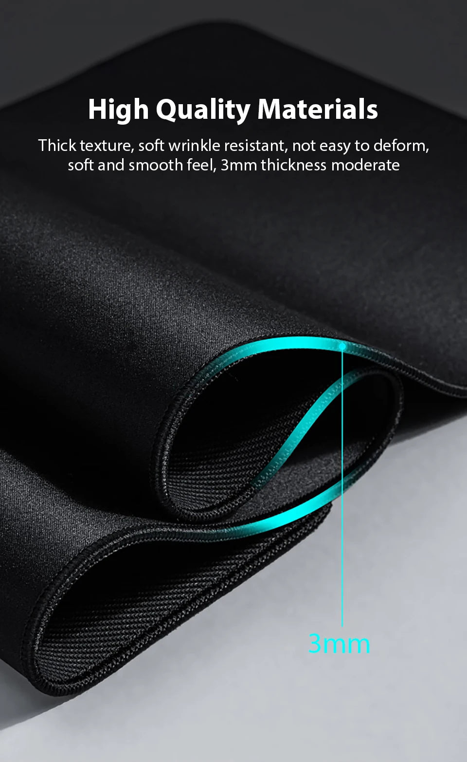 Large Mouse Pad Anti-Slip Rubber Mouse Mat Computer PC Gamer Desk Mat Stitched Edge Large Office Gaming Mousepad Accessories XXL
