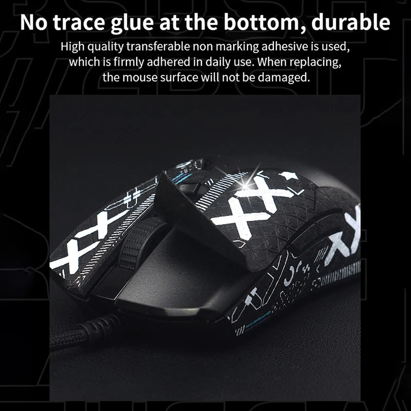 Anti-slip Handmade Mouse Sticker For Logitech G502 Hero Wireless Skin Sticker Side Sweat Pad G502 PC Gamer DIY Without Mouse