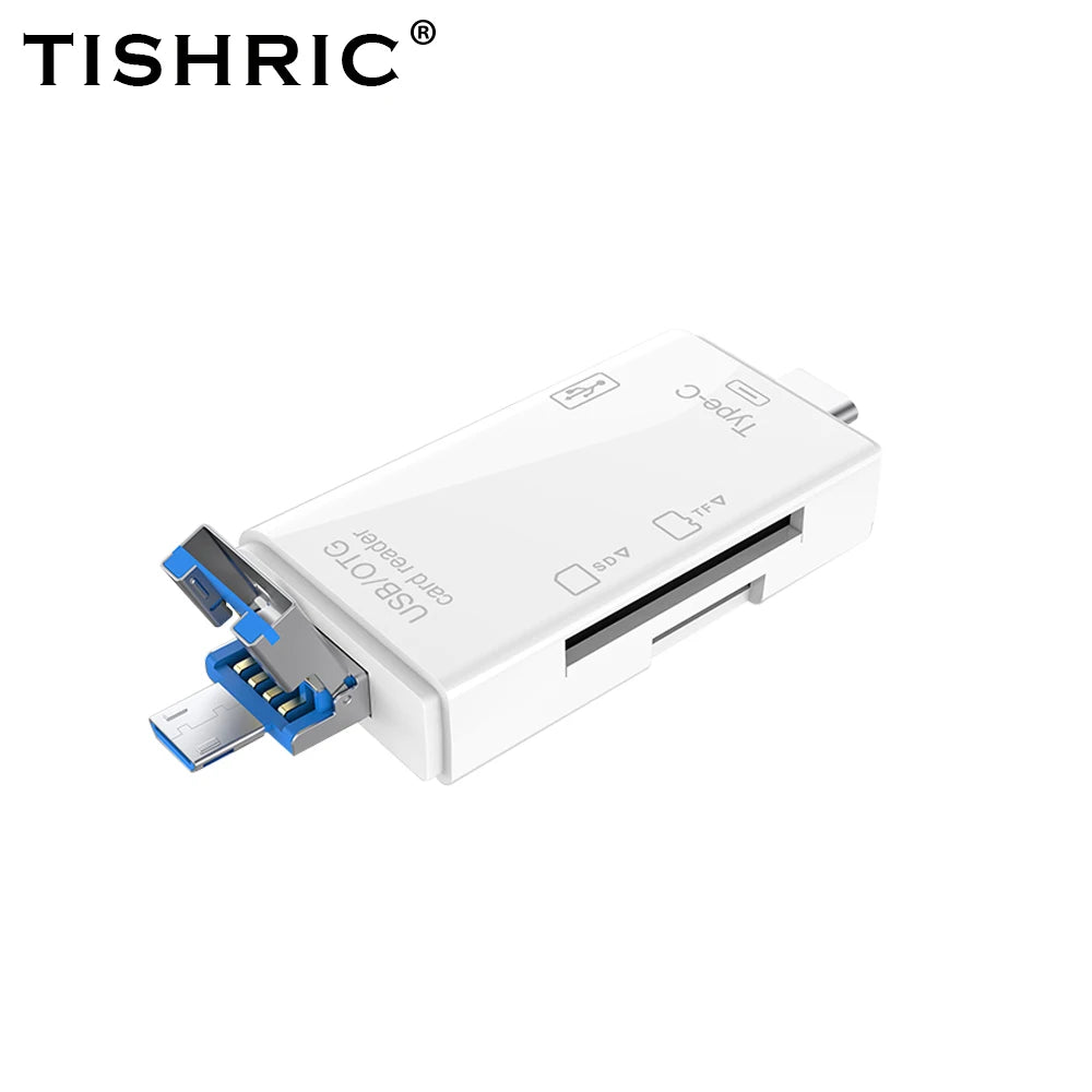 TISHRIC Micro USB Type C Adapter USB TF SD Card Reader USB-C Memory Card Adapter For Macbook Samsung Huawei XiaoMi Laptop Phone