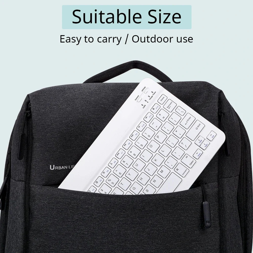 Rechargeable Bluetooth-compatible Keyboard Ultra-Slim Wireless Mouse Keyboard Set for Android Windows Tablet iPhone iPad