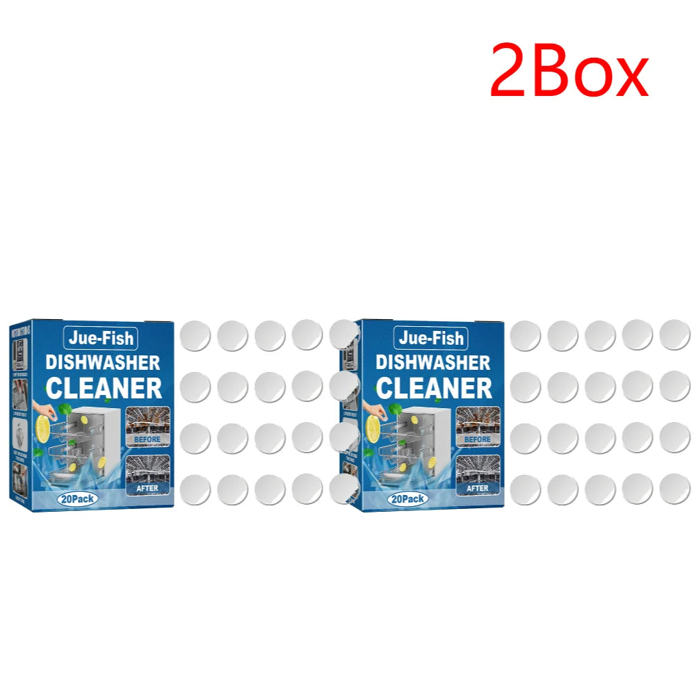 20-100PCS Dishwasher Cleaner Oil Dirt Removal Deodorizer Cleaning Tablet Limescale Remover High Efficient Kitchen Cleaning Tool