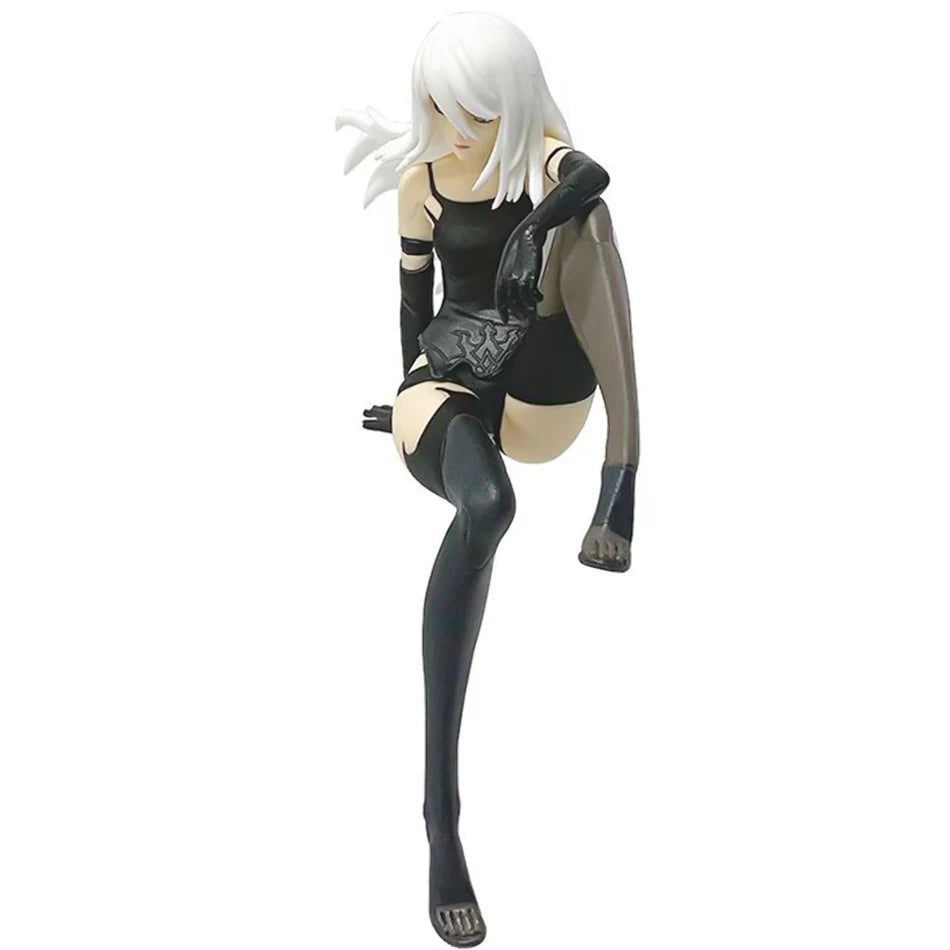 Anime NieR:Automata YoRHa A No.2 Type B Action Figure Noodle Stopper 2B 9S Sitting PosturePVC Model Collection Ornament Toy