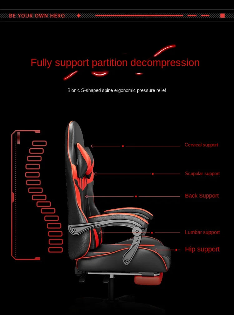 GUIG Gaming Chair Computer Chair Back Home Ergonomic Recliner Office Chair Sedia Gaming Sedia Gamimg Taburete Giratorio Hot New