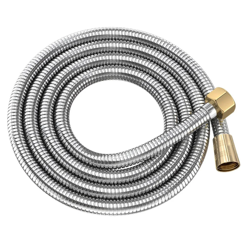 Stainless Steel Shower Hose Brass Nut Explosion-proof Extension Tube High Pressure Reinforced Handheld Shower Head Hose Bathroom