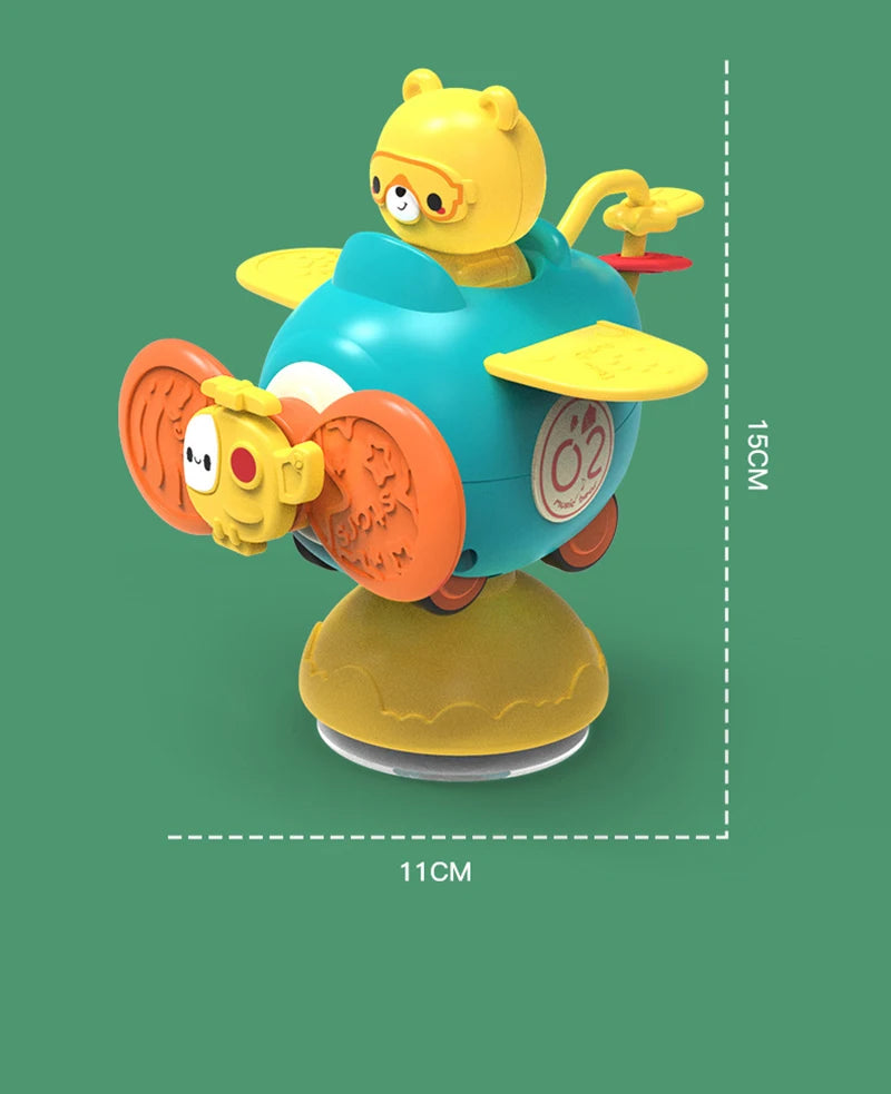 Suction Cup Spinner High Chair Baby Toys 6 12 Months Rotating Rattle Sensory Toys for Babies Educational Games Toy 1 2 3 Years