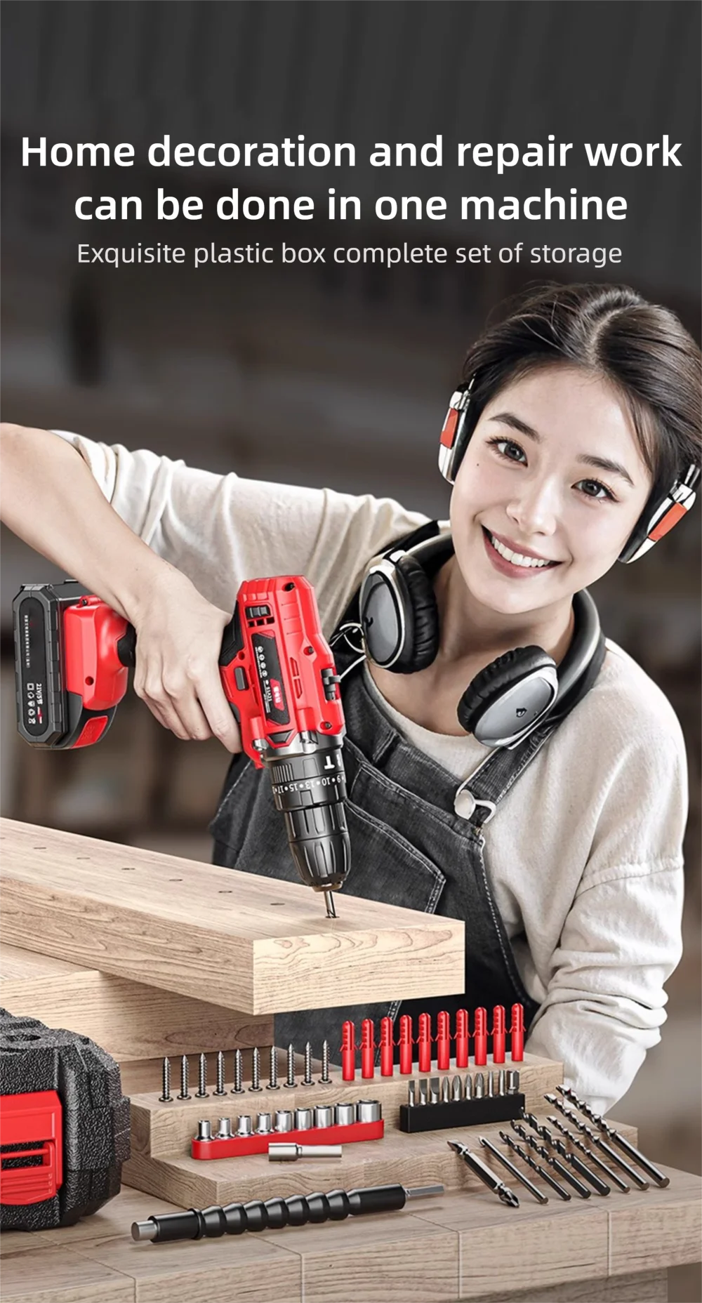 New Rechargeable Electric Screwdriver with Lithium Battery and Multiple Functions A