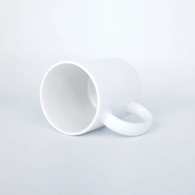 Sublimation Blank Ceramic Mugs White Porcelain Plain 11Oz Coffee Milk Mug Heat Transfer Cup For Print Logo Custom Mom Dad Gift
