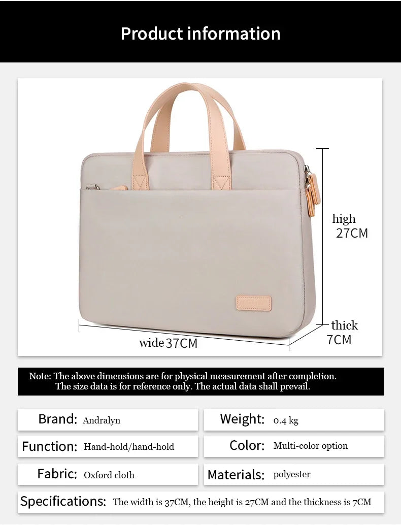Lightweight Laptop Bag Portable Business Shoulder Messenger Bag 14/15 Inch Handbag Waterproof shockproof Storage Bags Briefcases