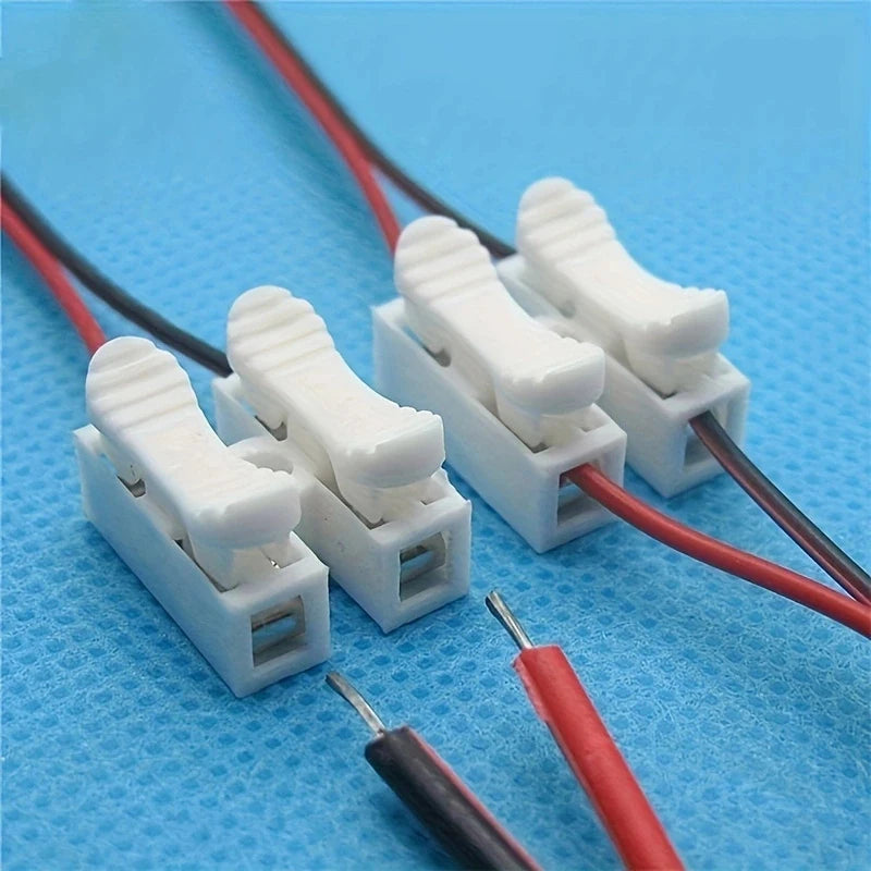 20pcs No Solding Welding Quick 2P Cable Wire Connector No Screw Terminal  Block Spring Clamp
