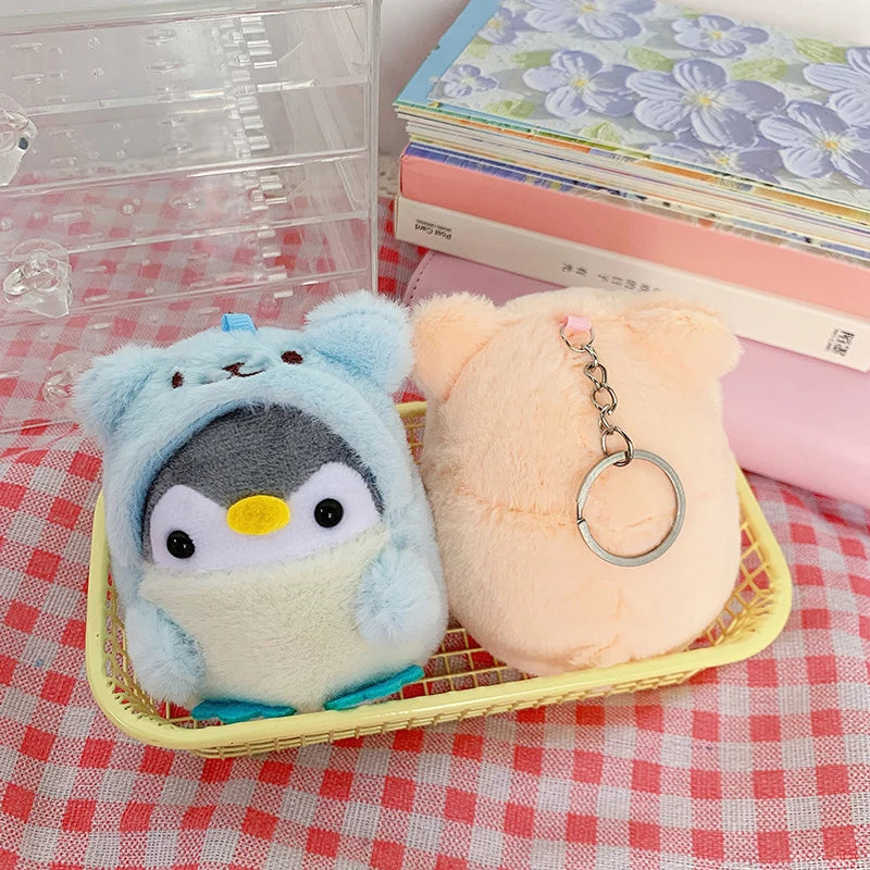 2023 Cute Penguin Doll Girl Cartoon Car Creative Plush Key Chain Kawaii Lady Bag Accessories